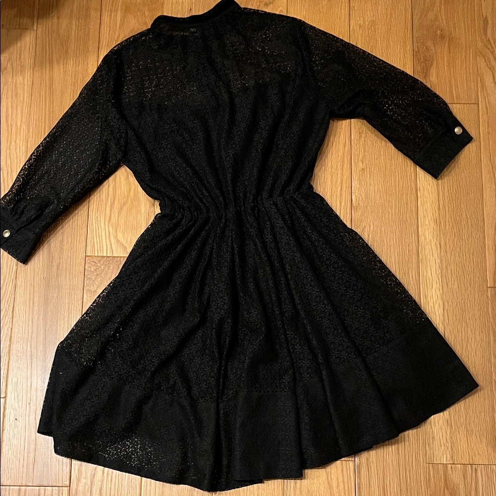 Maje Black Lace A-line Dress - Picture 5 of 5